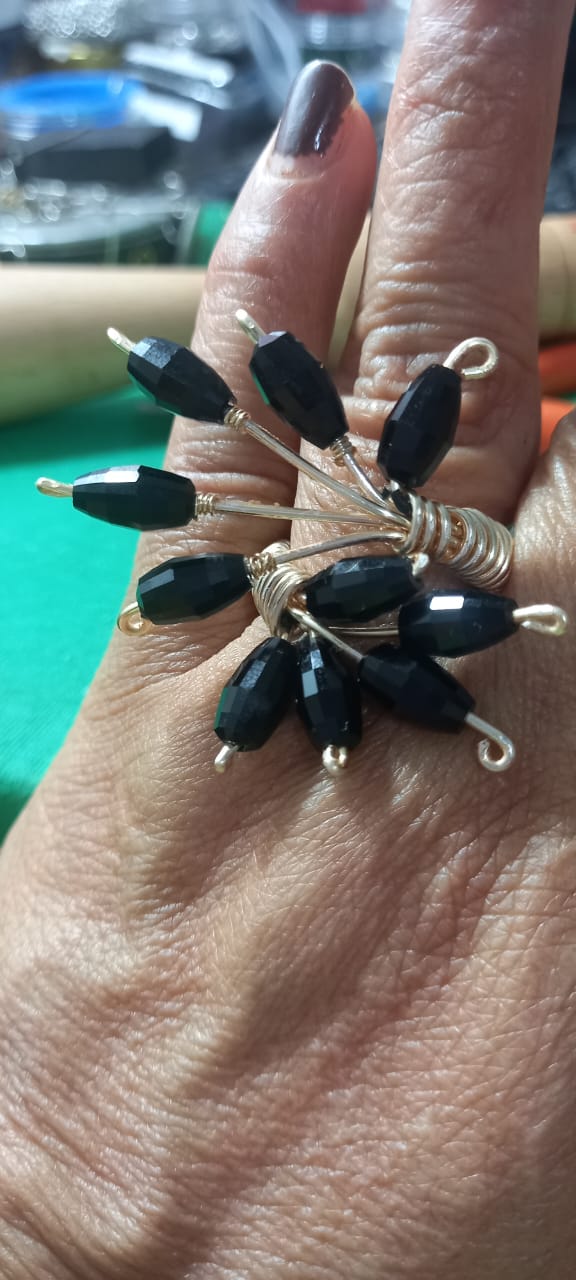 Anillo Explosión Negra