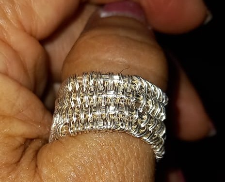 Anillo Tejido Plata