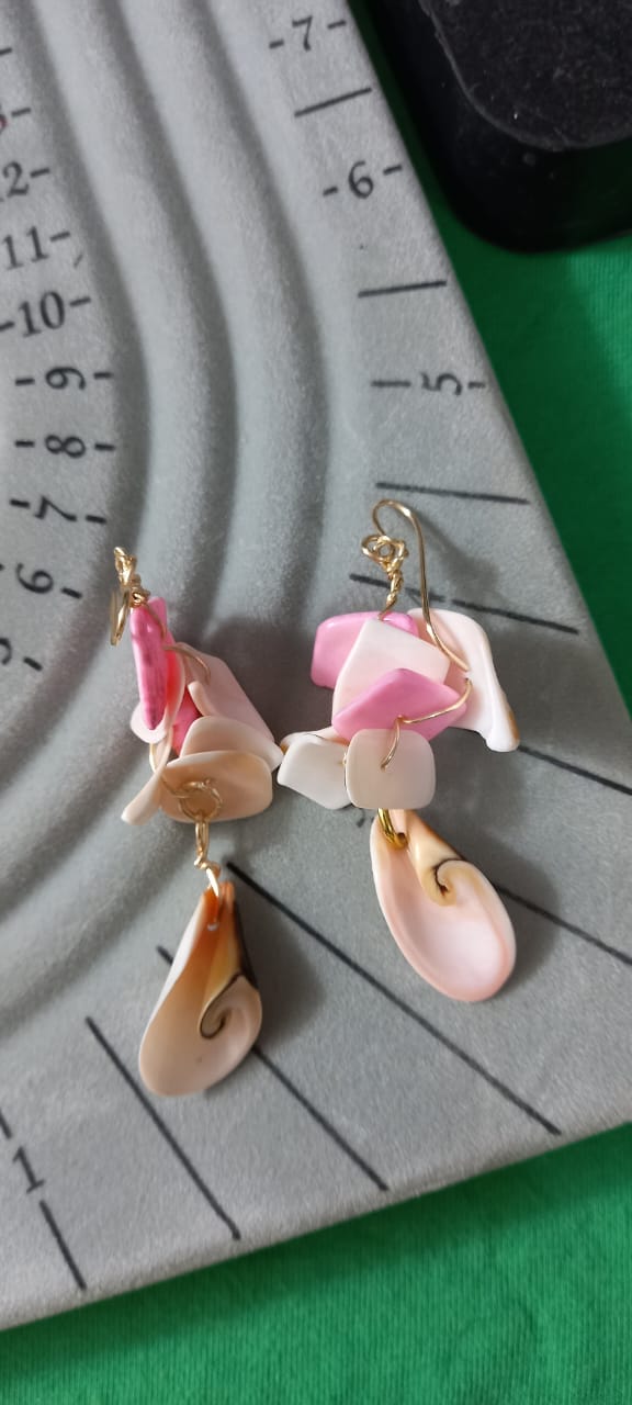 Aretes Conchas Rosa