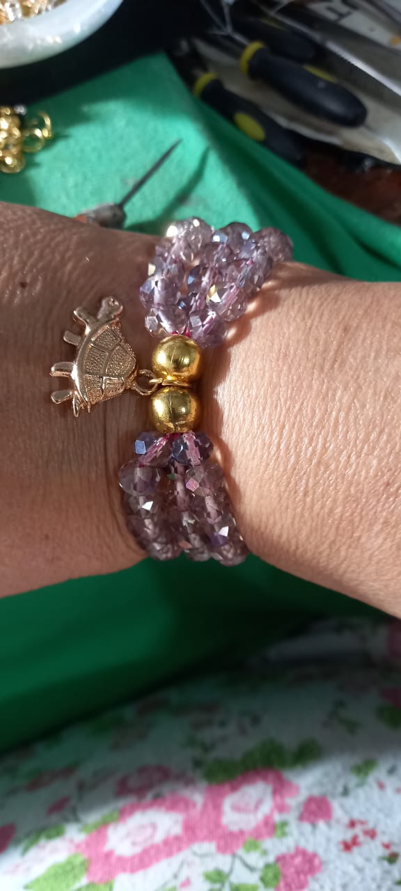 Pulsera Lila Tortuga