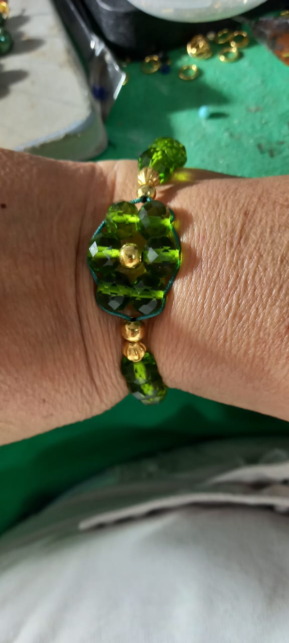 Pulsera Cristales Verdes