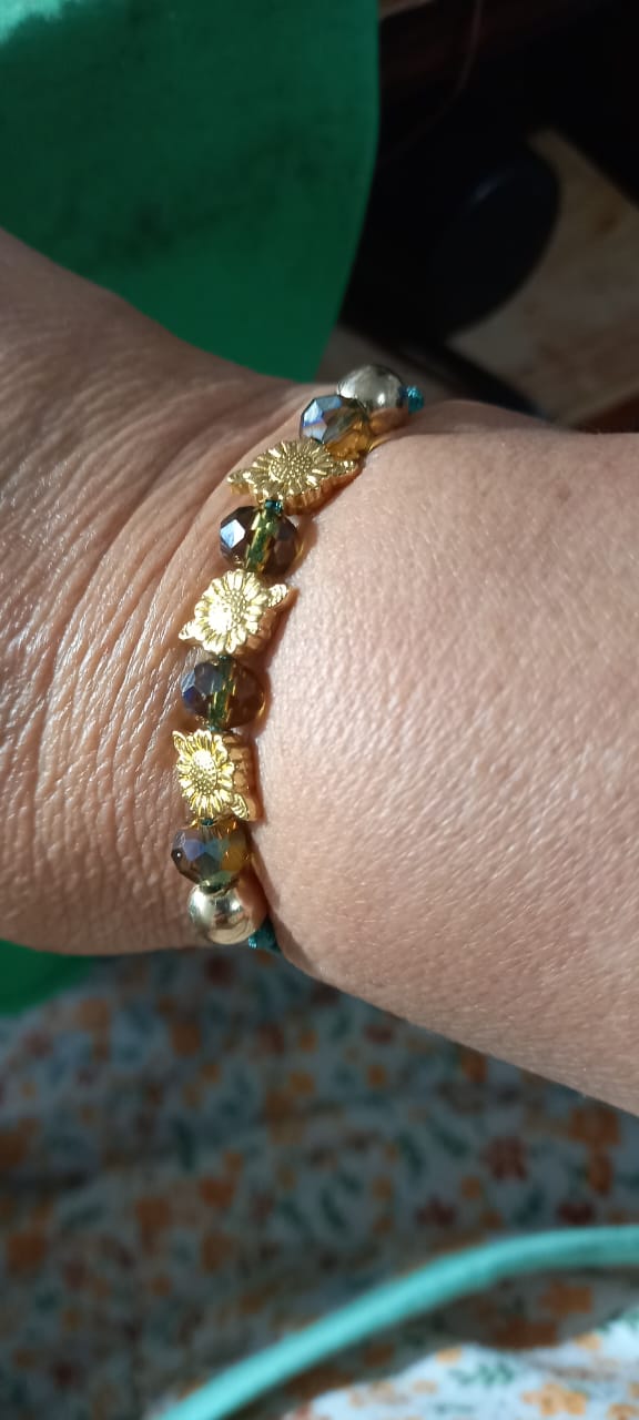Pulsera Girasoles Dorados