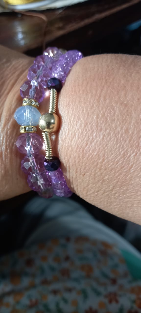 Pulsera Lila Espiral