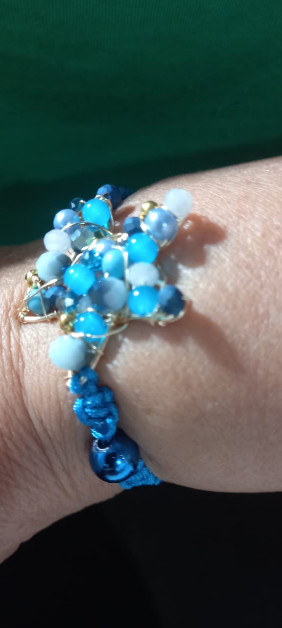 Pulsera Flor Azul