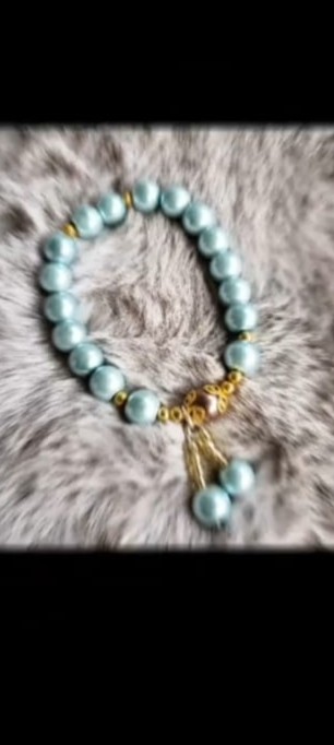 Pulsera Perlas Azul